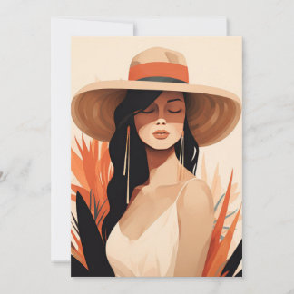 Serene Boho Portrait Card