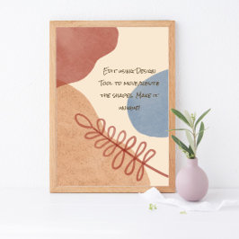 Serene Boho Shapes Poster