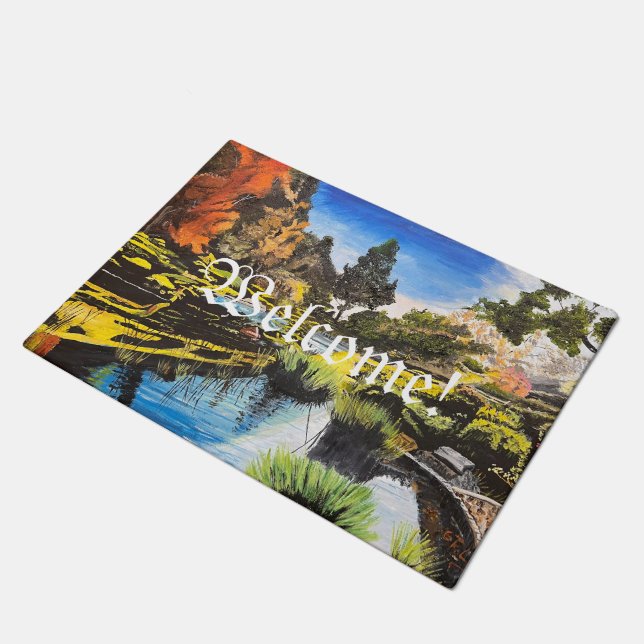 Serene Brook von Gary Poling Fußmatte (Schrägansicht)