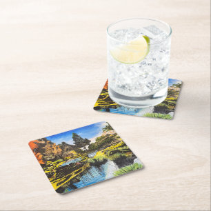 Serene Brook von Gary Poling Rechteckiger Pappuntersetzer