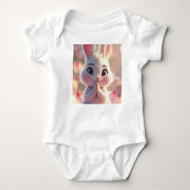 Serene Bunny on Lotus - Baby Bodysuit Baby Strampler