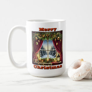 Serene Christmas Window Glow Kaffeetasse
