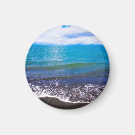 Serene Coastal Ocean Waves Magnet