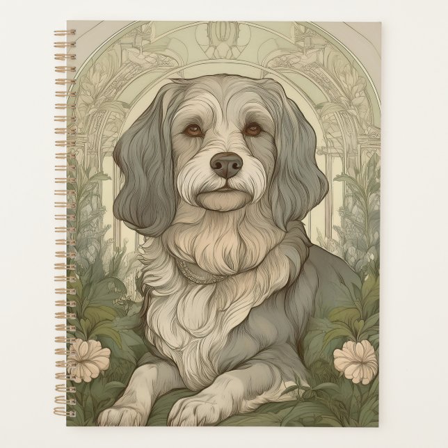 Serene Dog Planner mit beruhigendem Design Planer (Vorderseite)