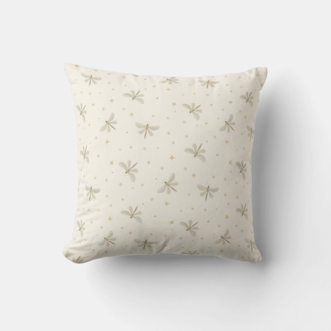 Serene Dragonflies Throw Pillow Kissen (Vorderseite)