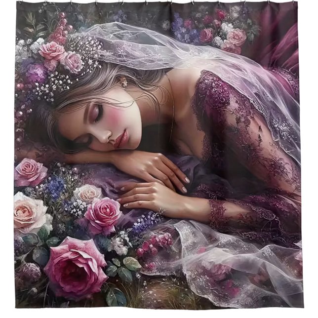 Serene Elegance Duschvorhang (Vorderseite)