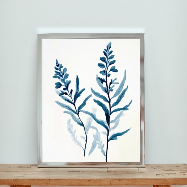 Serene Elegance: Zwei blaue Blumen Fotodruck (Von Creator hochgeladen)
