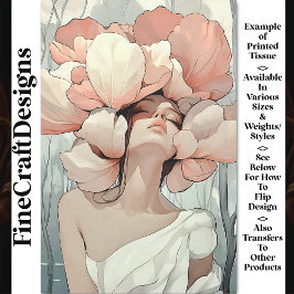 Serene Ethereal Korallen, Creme CC1 Decoupage Seidenpapier