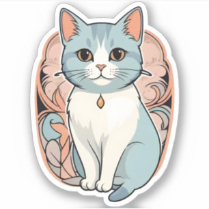 Serene Feline Charm Aufkleber