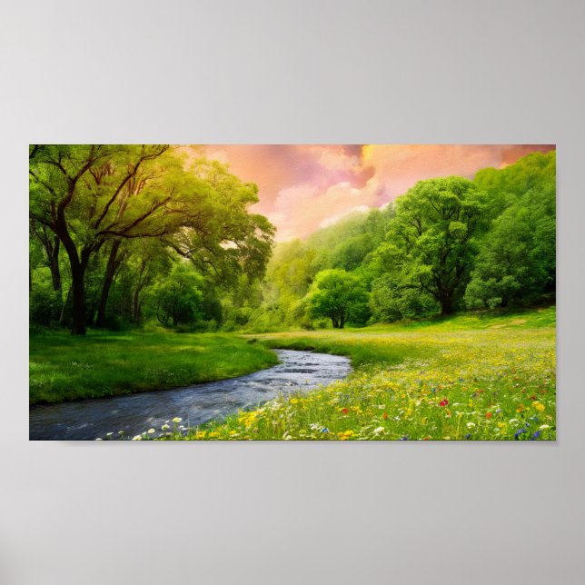 Serene Forest Landscape Poster (Vorne)