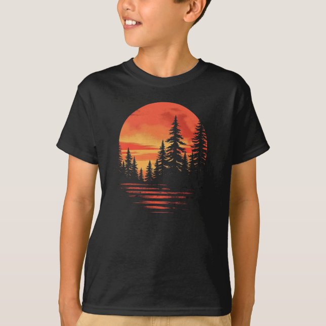 Serene Forest Sunset T-Shirt (Vorderseite)