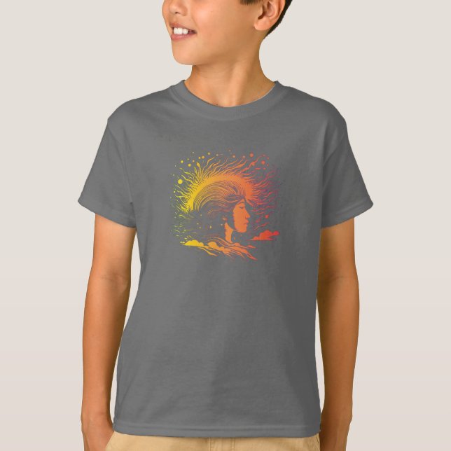 Serene Frauenprofil. T-Shirt (Vorderseite)