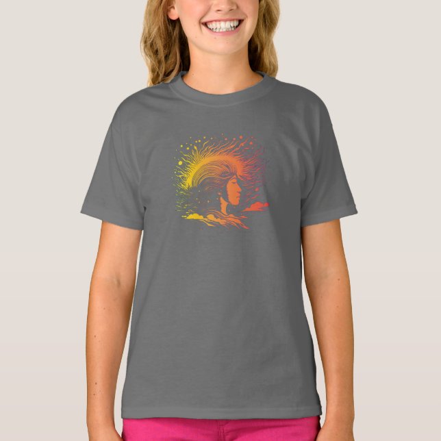 Serene Frauenprofil. T-Shirt (Vorderseite)