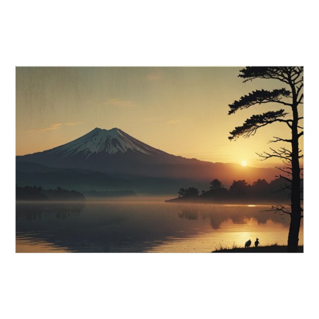 Serene Fuji Landscape Wall Art Fotodruck (Vorne)