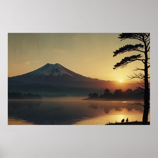 Serene Fuji Landscape Wall Art Poster (Vorne)