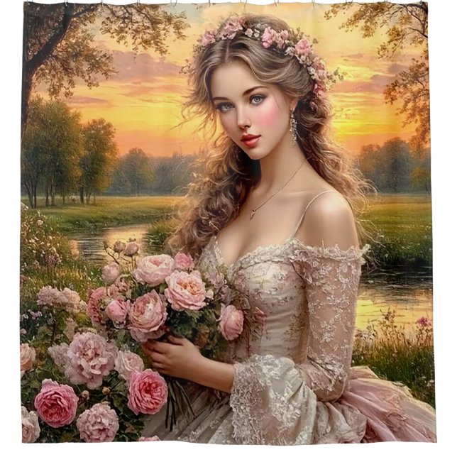 Serene Garden Beauty Duschvorhang (Vorderseite)