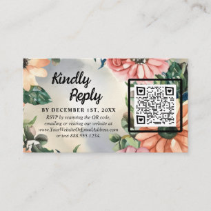 Serene Garden Wreath: Pastel Floral Elegante Begleitkarte