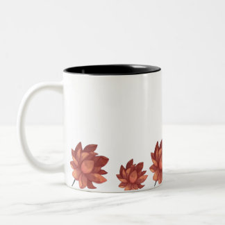 Serene Girl & Pink Lotus Flower Mug Zweifarbige Tasse