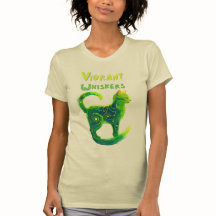 Serene Glow: Künstlerische Katze in Grün und Gelb