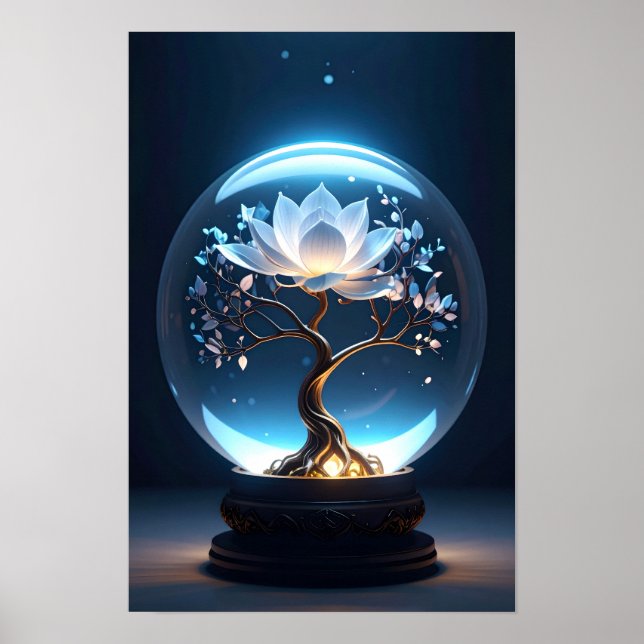 Serene Glows Blume Globe Art Collection Poster (Vorne)