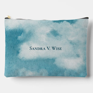 Serene Horizon Dreams Watercolor Blue & White Zubehörtasche
