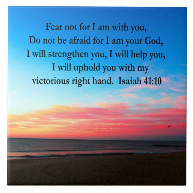 SERENE ISAIAH 41:10 SONNENRISE FOTO FLIESE (Vorderseite)