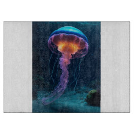 Serene Jellyfish: Ruhe in Kunst Schneidebrett