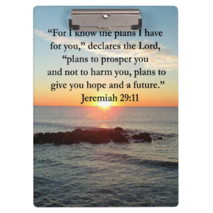 SERENE JEREMIAH 29:11 SUNRISE KLEMMBRETT