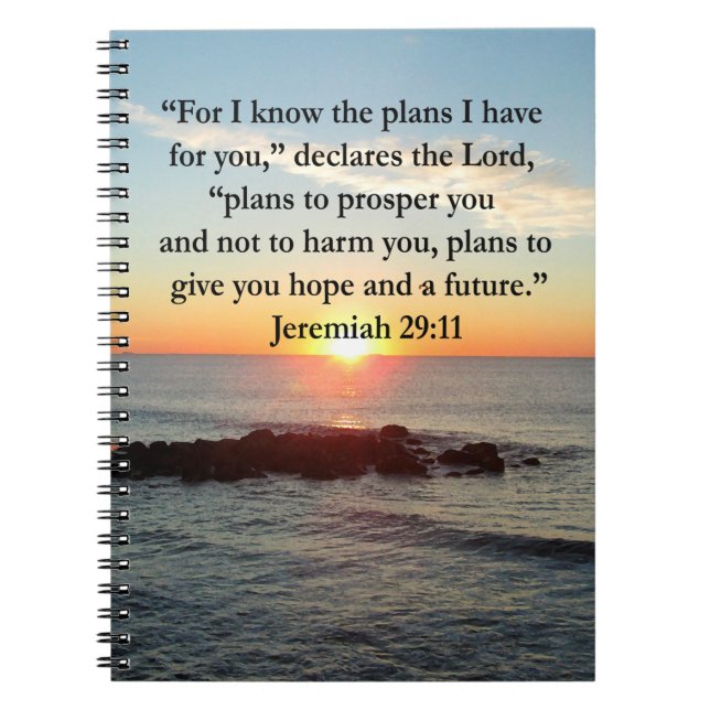SERENE JEREMIAH 29:11 SUNRISE NOTIZBLOCK (Vorderseite)