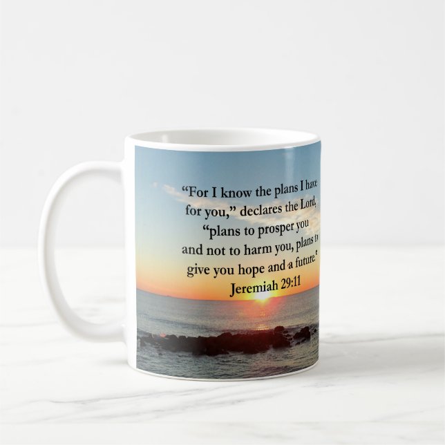 SERENE JEREMIAH 29:11 SUNRISE TASSE (Links)