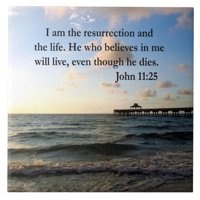 SERENE JOHN 11:25 SCRIPTURE-DESIGN FLIESE (Vorderseite)