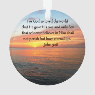 SERENE JOHN 3:16 SONNENRISE-FOTO ORNAMENT
