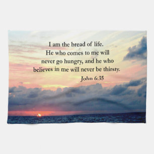 SERENE JOHN 6:35 SUNRISE FOTO DESIGN HANDTUCH