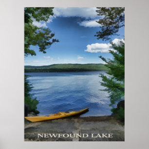 Serene Kayak am Newfound Lake Poster