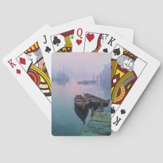 Serene Lake Cliff Mist Playing Cards Spielkarten