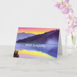 Serene Lake Customizable Beileid Karte