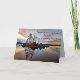 SERENE LAKE SYMPATHY CARD DANKESKARTE