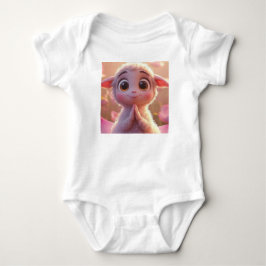 Serene Lamb auf Lotus - Baby Bodysuit Strampler