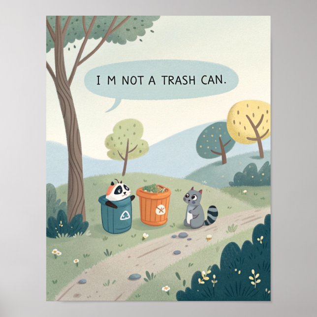 Serene Landscape with Humorous Twist Poster (Vorne)