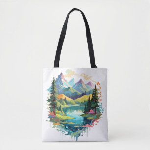 Serene Landschaft Ruhe Stille Naturgebirge
