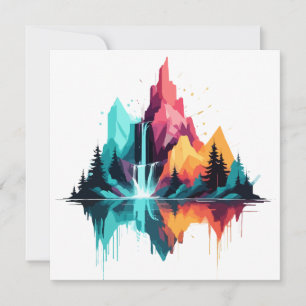 Serene Landschaft Ruhe Stille Naturgebirge Karte