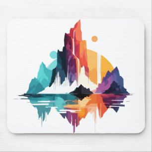 Serene Landschaft Ruhe Stille Naturgebirge Mousepad