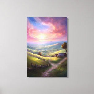 Serene Landschaft Sunrise Friedliche Landschaft Ar Leinwanddruck