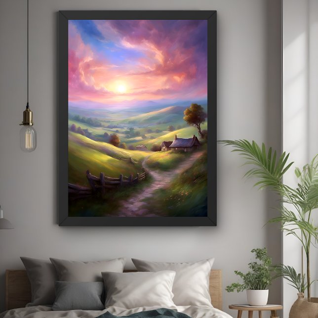 Serene Landschaft Sunrise Friedliche Landschaft Ar Poster (Von Creator hochgeladen)
