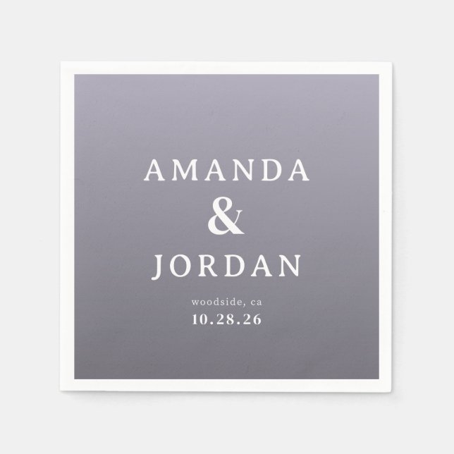 Serene Lavender Minimalist Serviette (Vorderseite)