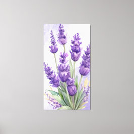 "Serene Lavender" - Minimalistische botanische Wan Leinwanddruck