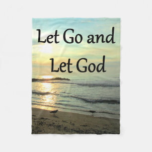 SERENE LIESS GO UND LIESS GOTT OCEAN FOTO FLEECEDECKE