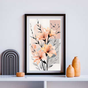 Serene Lily Blooms Wandkunst Poster