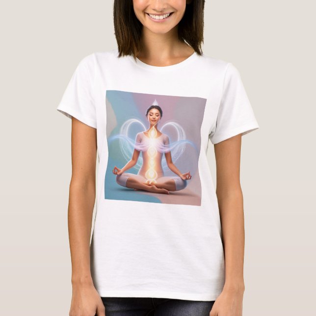 Serene Mediation Energy Flow - Spirituell T-Shirt (Vorderseite)