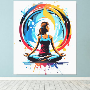 Serene Meditations-Energiefluss-Kunst Leinwanddruck